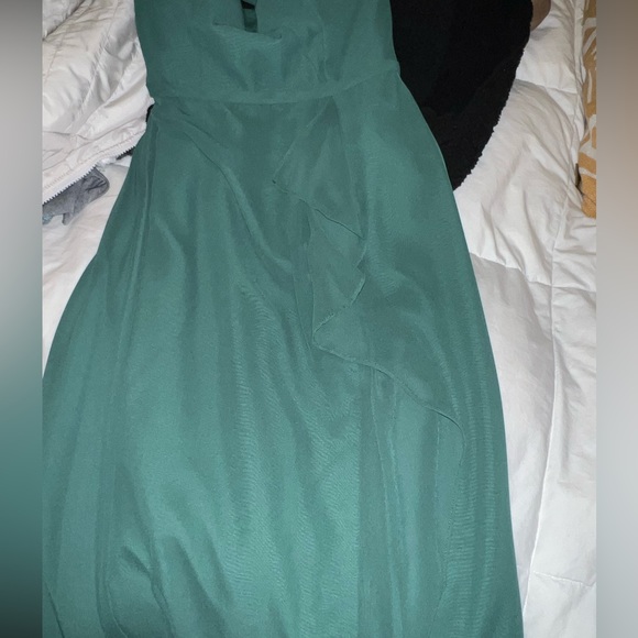 Azazie Olive green bridesmaid dress size 2 - Picture 6 of 11